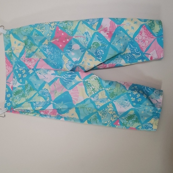 Lilly Pulitzer Manta Ray Cropped Capri Pedal Pusher pants size 12 - Picture 6 of 7
